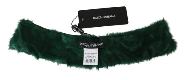 Luxurious Green Lambskin Scarf for Women Dolce & Gabbana