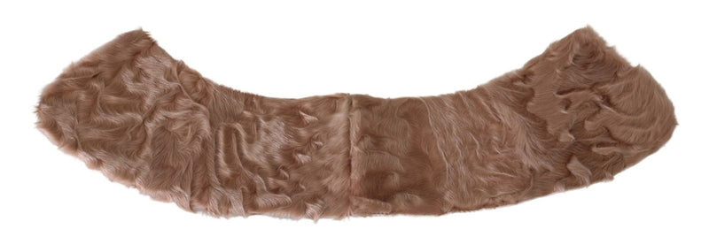 Elegant Beige Lambskin Scarf for Women Dolce & Gabbana