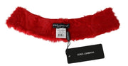 Elegant Red Lambskin Scarf Dolce & Gabbana