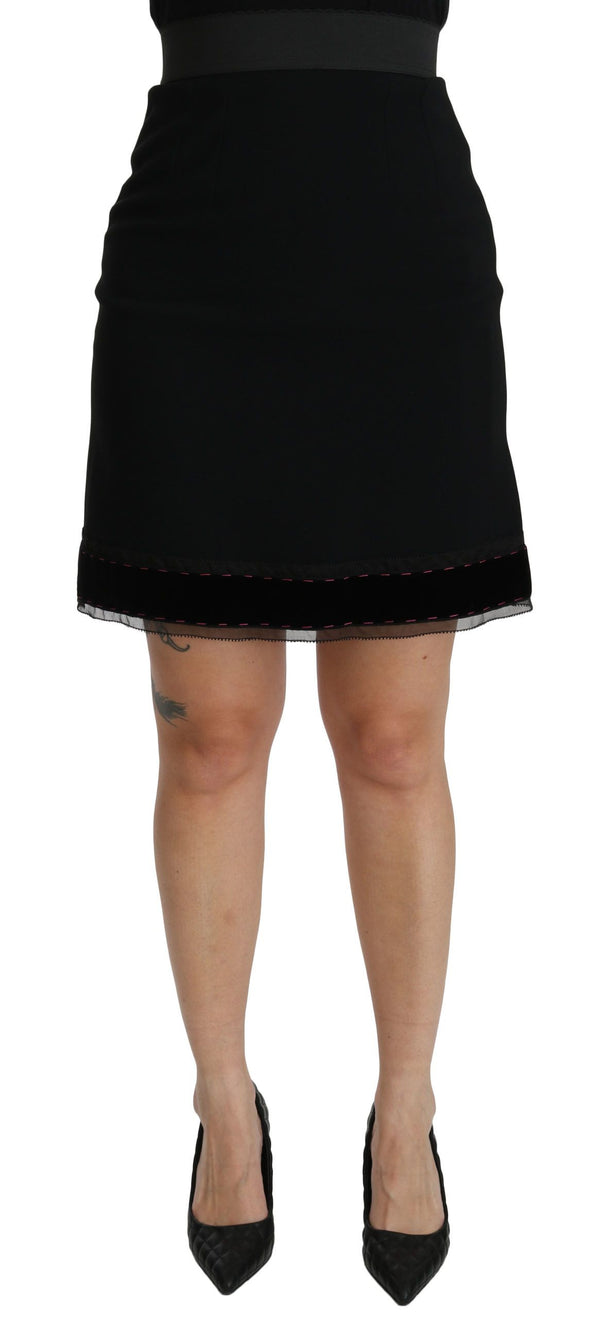 Elegant High-Waist Black Skirt Dolce & Gabbana