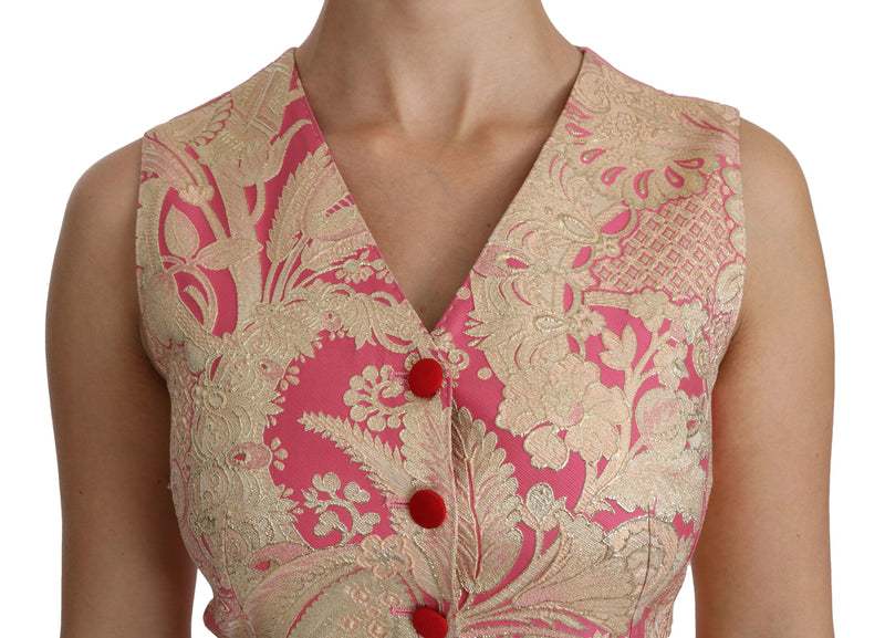 Elegant Silk Blend V-Neck Vest Top Dolce & Gabbana