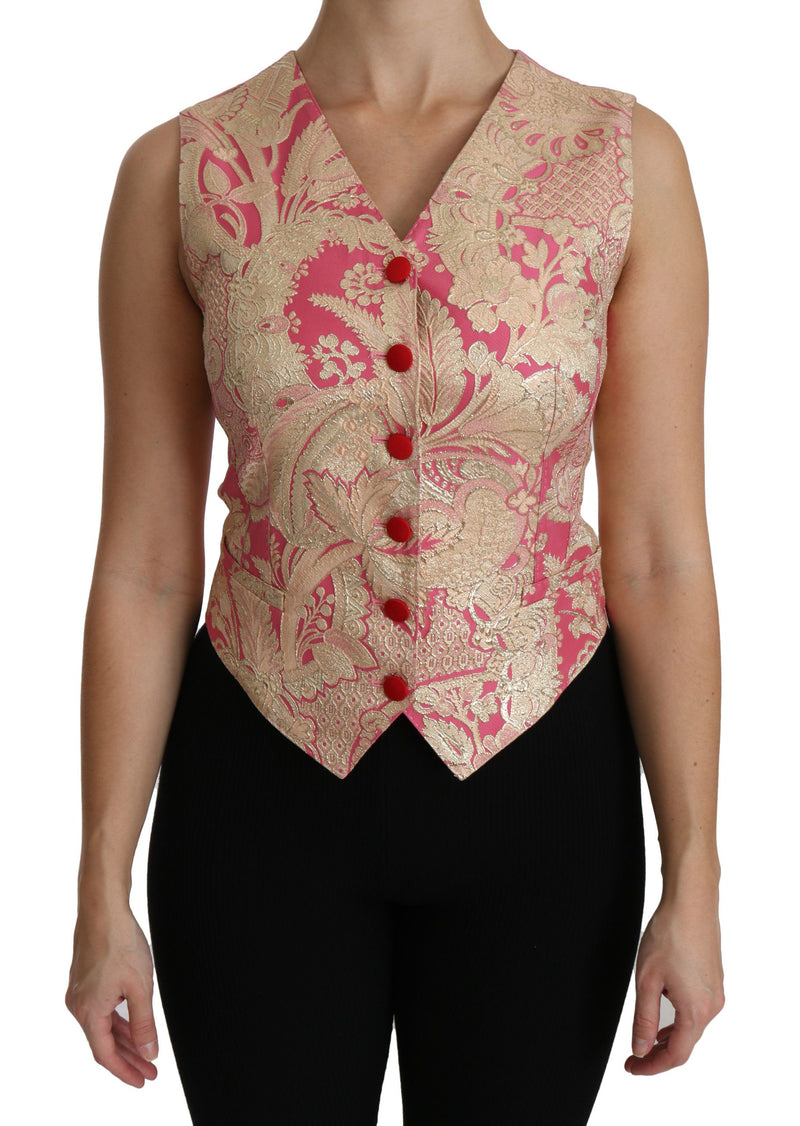 Elegant Silk Blend V-Neck Vest Top Dolce & Gabbana