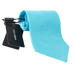 Stunning Light Blue Silk Men's Tie Dolce & Gabbana