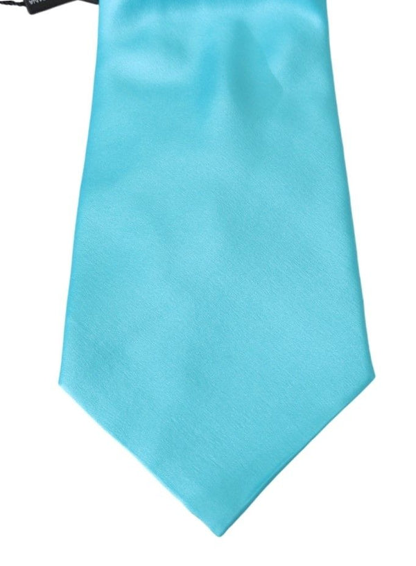 Stunning Light Blue Silk Men's Tie Dolce & Gabbana