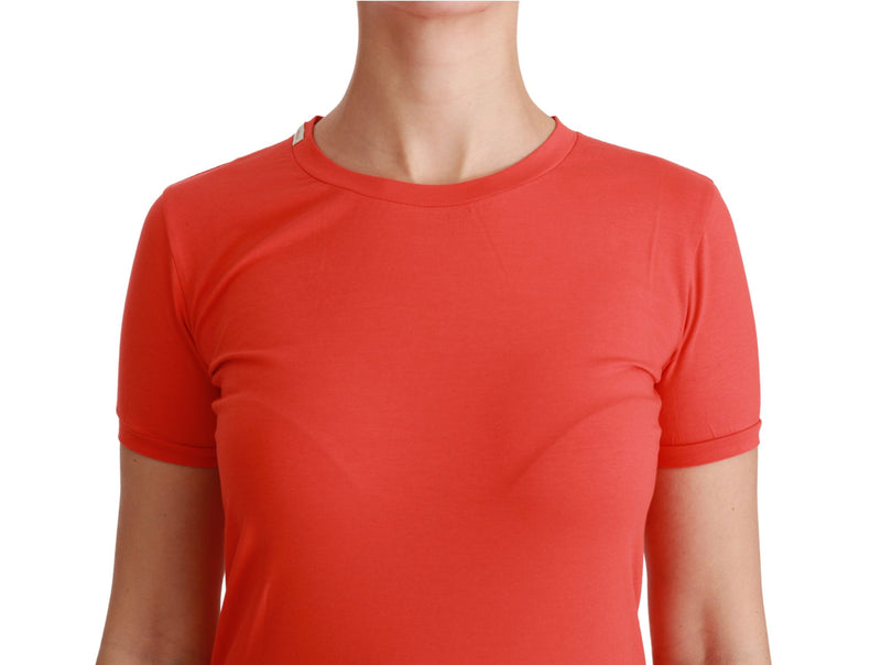 Elegant Red Crewneck Short Sleeve Tee Dolce & Gabbana