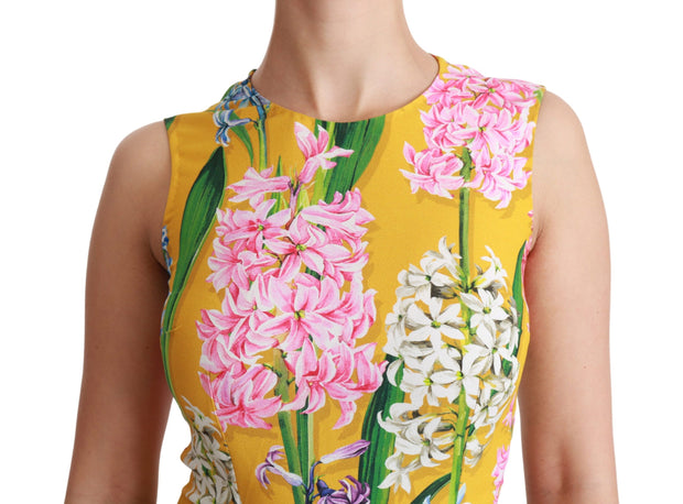 Sunshine Floral Crewneck Sleeveless Blouse Dolce & Gabbana