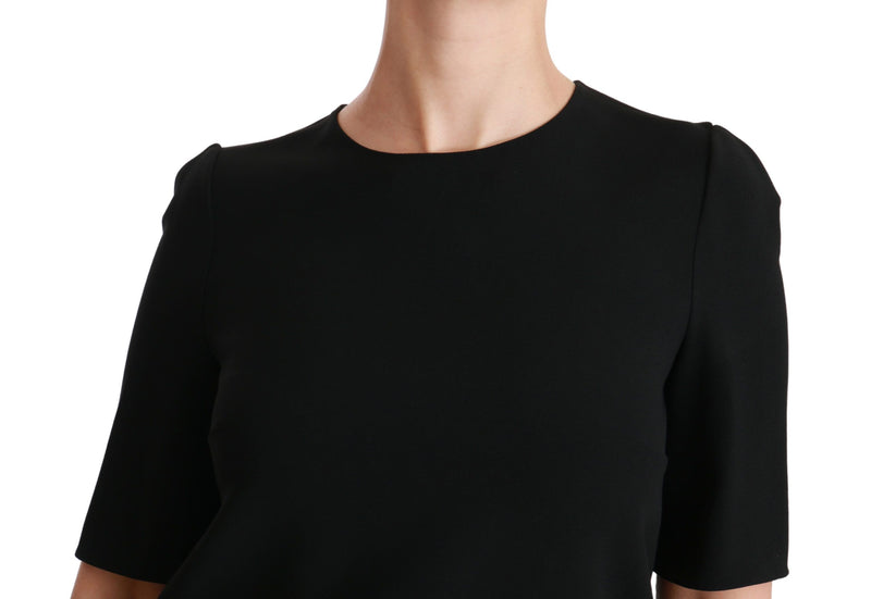 Elegant Black Stretch Blouse Top Dolce & Gabbana