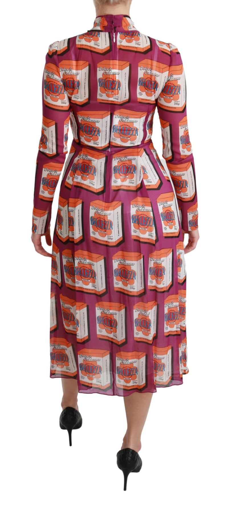 Elegant Bellezza Print Silk Maxi Dress Dolce & Gabbana