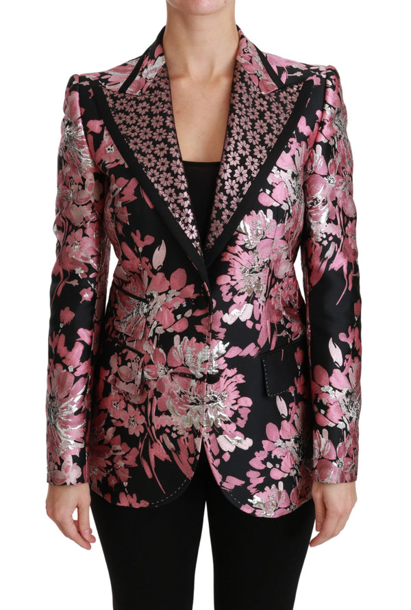 Elegant Floral Jacquard Blazer Dolce & Gabbana