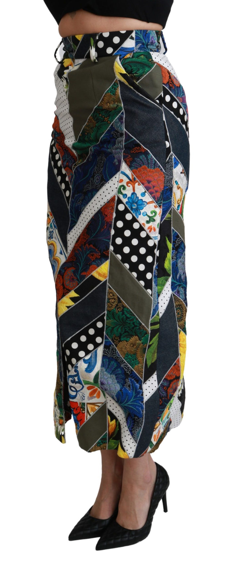 Elegant Geometric Print High-Waist Skirt Dolce & Gabbana