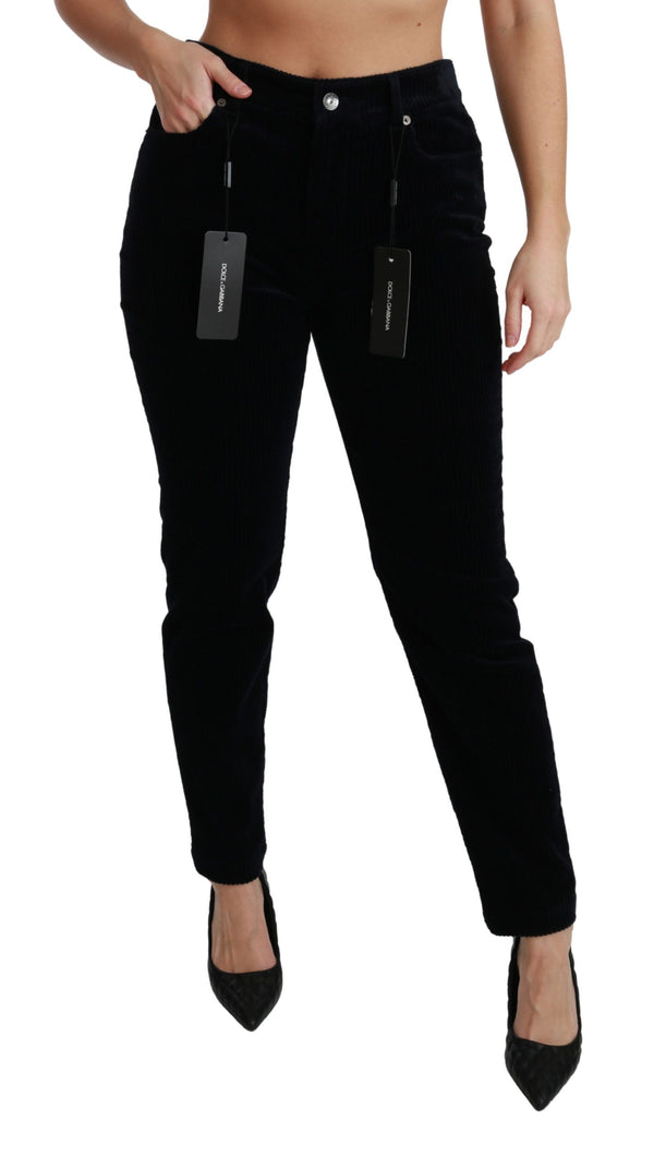 Chic Mid Waist Skinny Corduroy Jeans Dolce & Gabbana