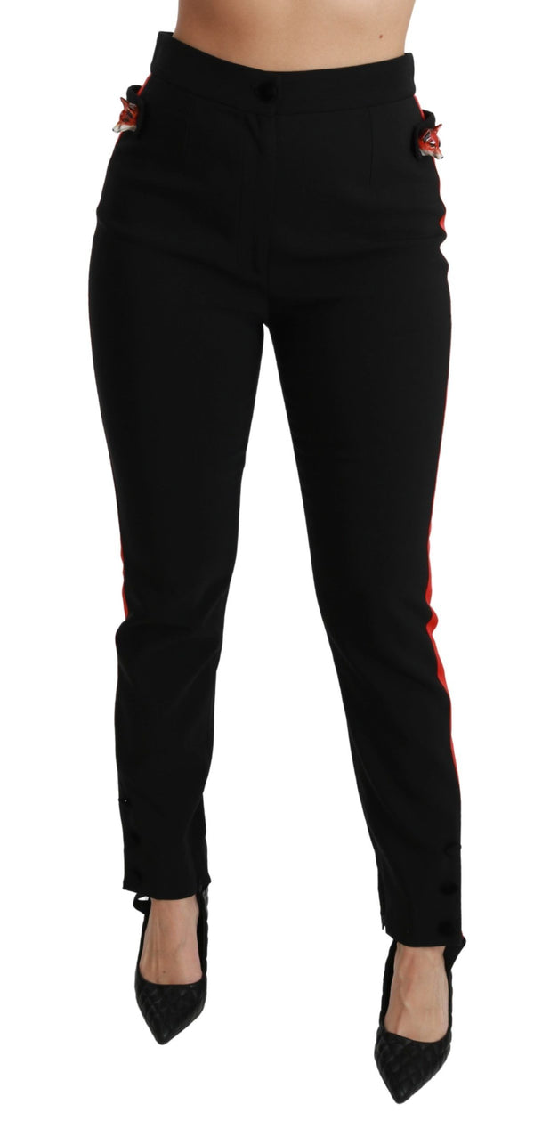 Chic High Waist Skinny Pants in Black Dolce & Gabbana