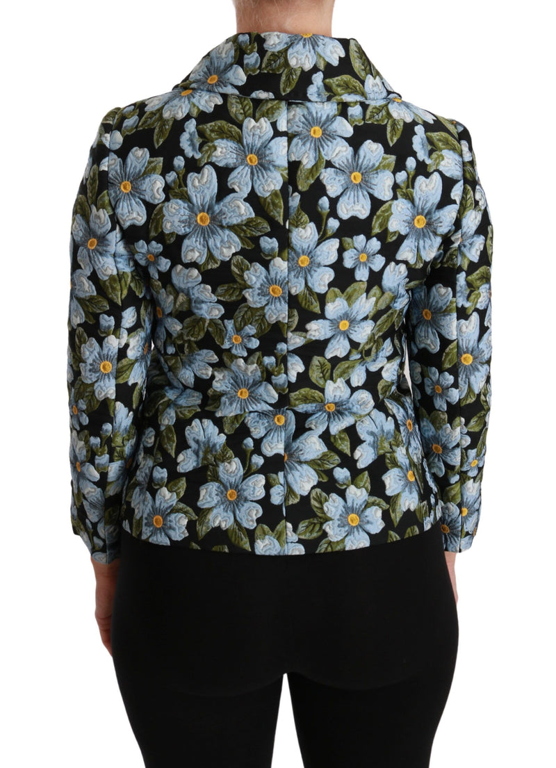 Elegant Floral Brocade Blazer Coat Jacket Dolce & Gabbana