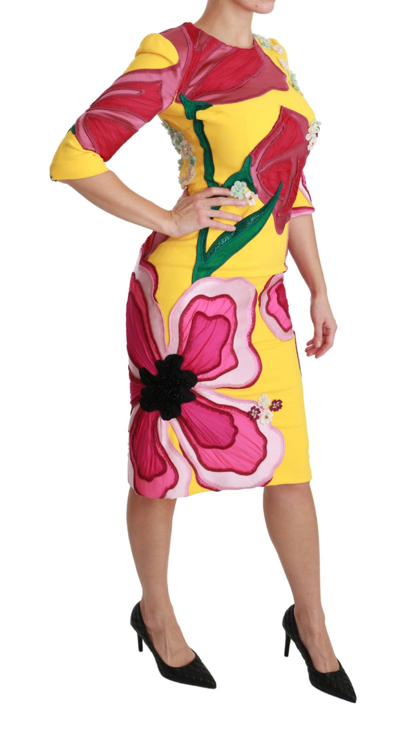 Sunshine Bloom Sheath Knee-Length Dress Dolce & Gabbana