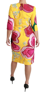 Sunshine Bloom Sheath Knee-Length Dress Dolce & Gabbana