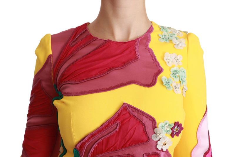 Sunshine Bloom Sheath Knee-Length Dress Dolce & Gabbana