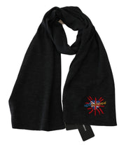 Chic Woolen Embroidered Men's Scarf Dolce & Gabbana