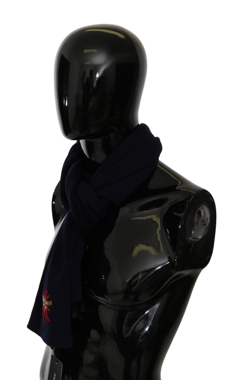 Elegant Virgin Wool Men's Scarf Dolce & Gabbana