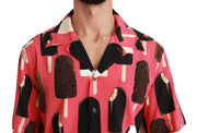 Elegant Silk Blend Ice-Cream Print Shirt Dolce & Gabbana