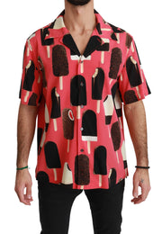 Elegant Silk Blend Ice-Cream Print Shirt Dolce & Gabbana