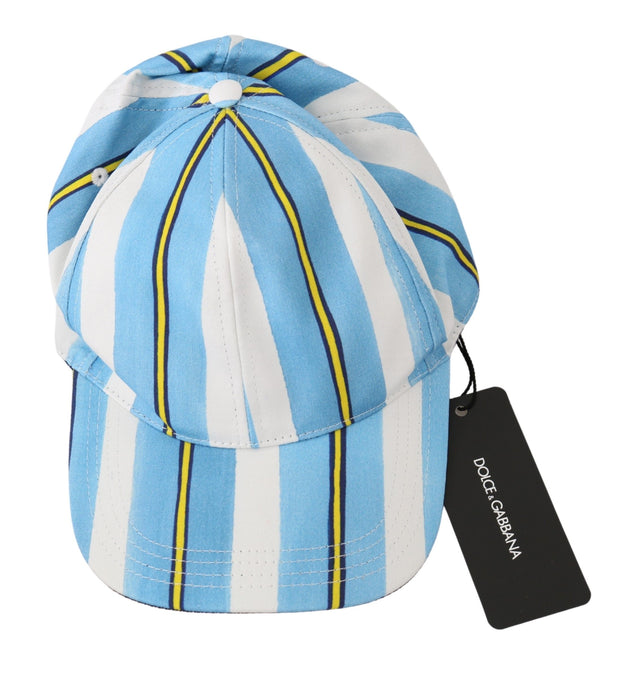 Chic Stripe Cotton Baseball Cap Dolce & Gabbana