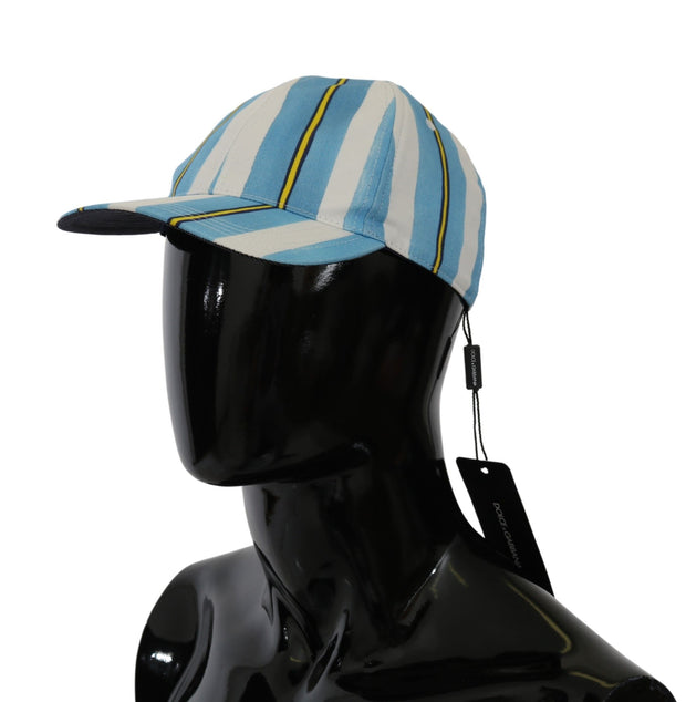 Chic Stripe Cotton Baseball Cap Dolce & Gabbana