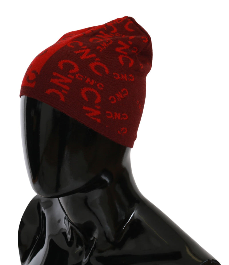 Chic Red Beanie Wool Blend Costume National