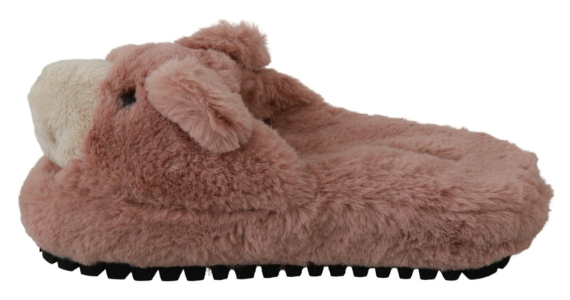 Chic Pink Bear House Slippers by D&G Dolce & Gabbana