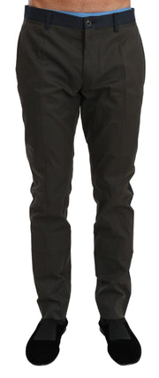 Elegant Slim Fit Striped Casual Pants Dolce & Gabbana