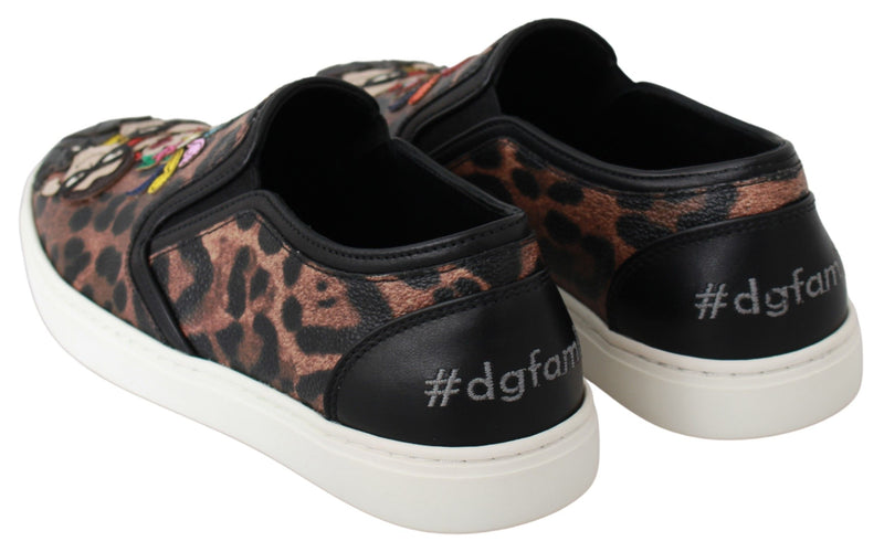 Elegant Leopard Print Loafers for Sophisticated Style Dolce & Gabbana