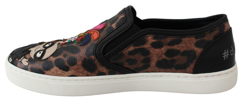 Elegant Leopard Print Loafers for Sophisticated Style Dolce & Gabbana