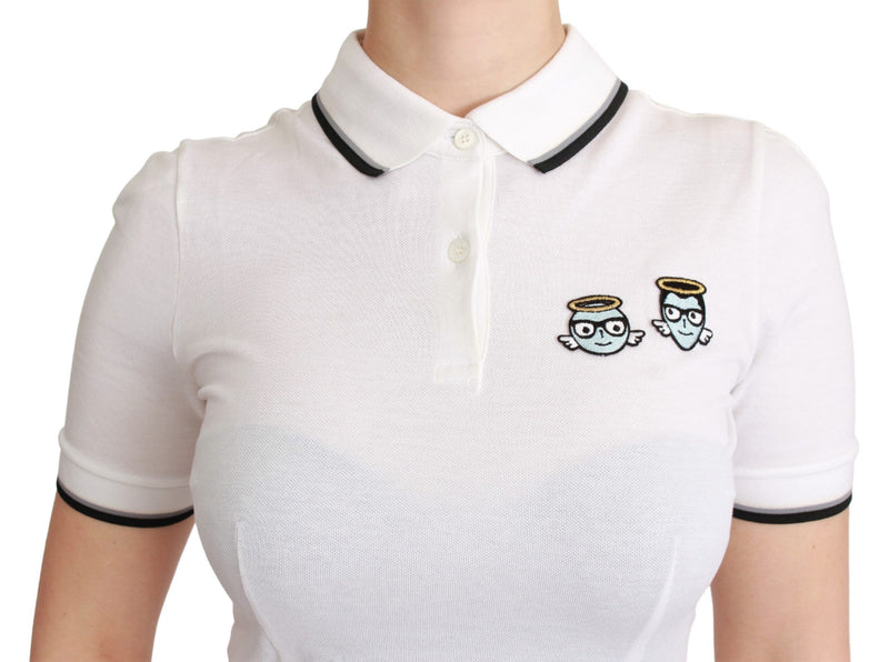 Chic Polo Angel Embroidered T-shirt Dolce & Gabbana