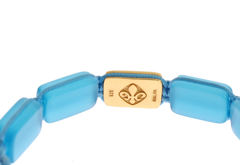 Elegant Blue Opal & Diamond-Studded Bracelet Nialaya