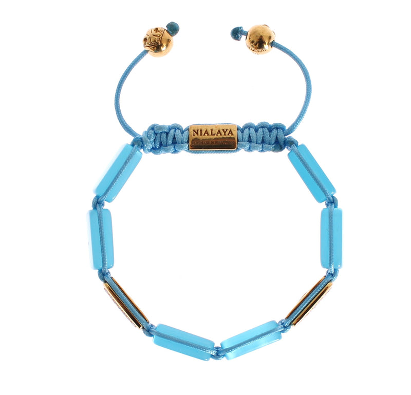 Elegant Blue Opal & Diamond-Studded Bracelet Nialaya