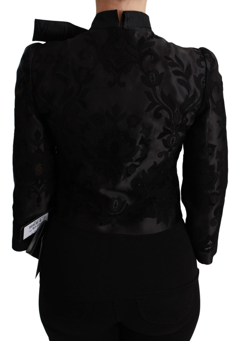 Exquisite Floral Jacquard Corset Blazer Dolce & Gabbana