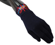 Blue Virgin Wool Unisex Gloves Dolce & Gabbana