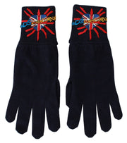 Blue Virgin Wool Unisex Gloves Dolce & Gabbana