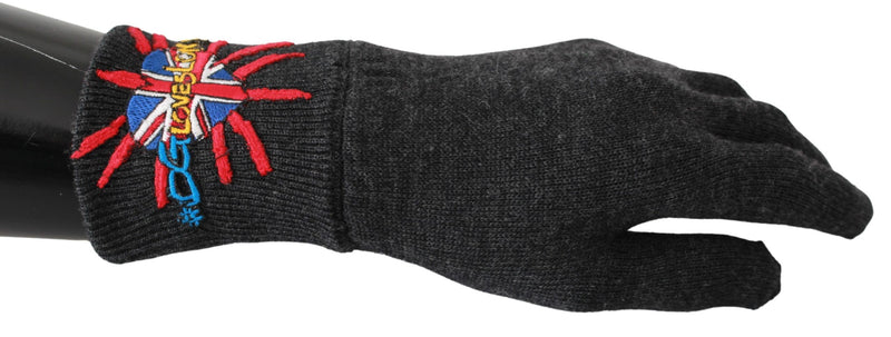 Gray Virgin Wool Unisex Gloves Dolce & Gabbana