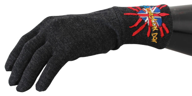 Gray Virgin Wool Unisex Gloves Dolce & Gabbana