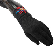 Gray Virgin Wool Unisex Gloves Dolce & Gabbana