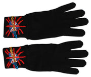 Elegant Black Virgin Wool Unisex Gloves Dolce & Gabbana