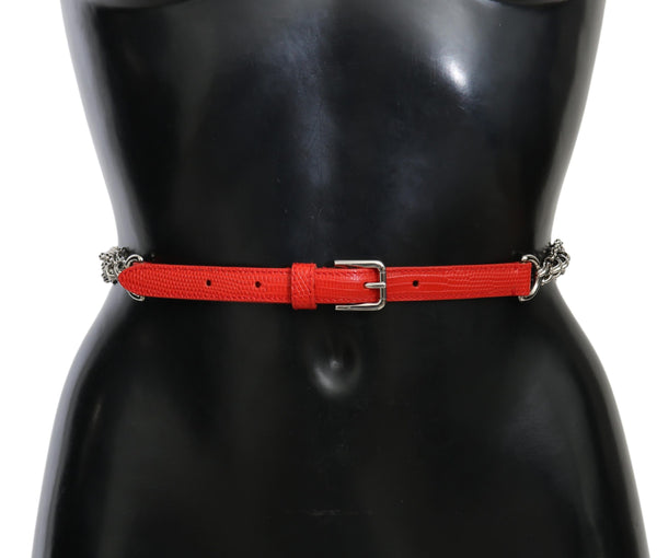 Elegant Floral Rose Waist Belt in Vibrant Red Dolce & Gabbana