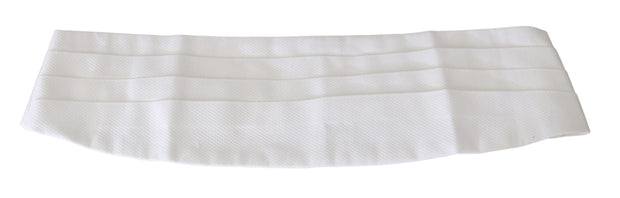 Elegant Silk White Cummerbund Dolce & Gabbana