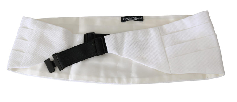 Elegant Silk White Cummerbund Dolce & Gabbana