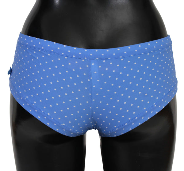 Chic Blue Dotted Designer Bikini Set Ermanno Scervino