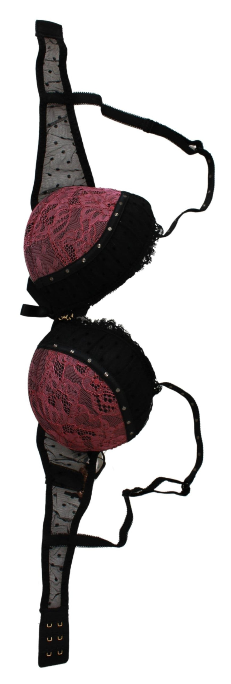 Elegant Black Lace Push-Up Bra Roberto Cavalli