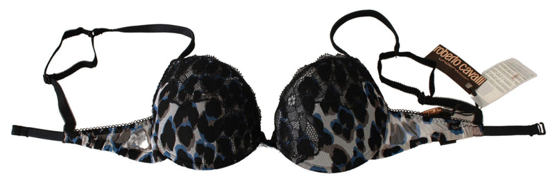 Elegant Black Lace Reggiseno Bra Roberto Cavalli