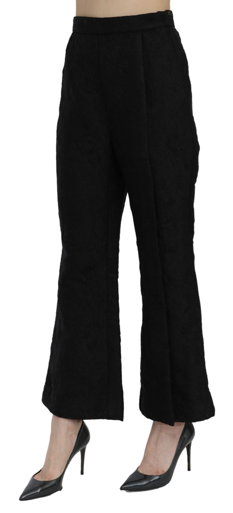 Chic High Waist Flared Cropped Pants Dolce & Gabbana