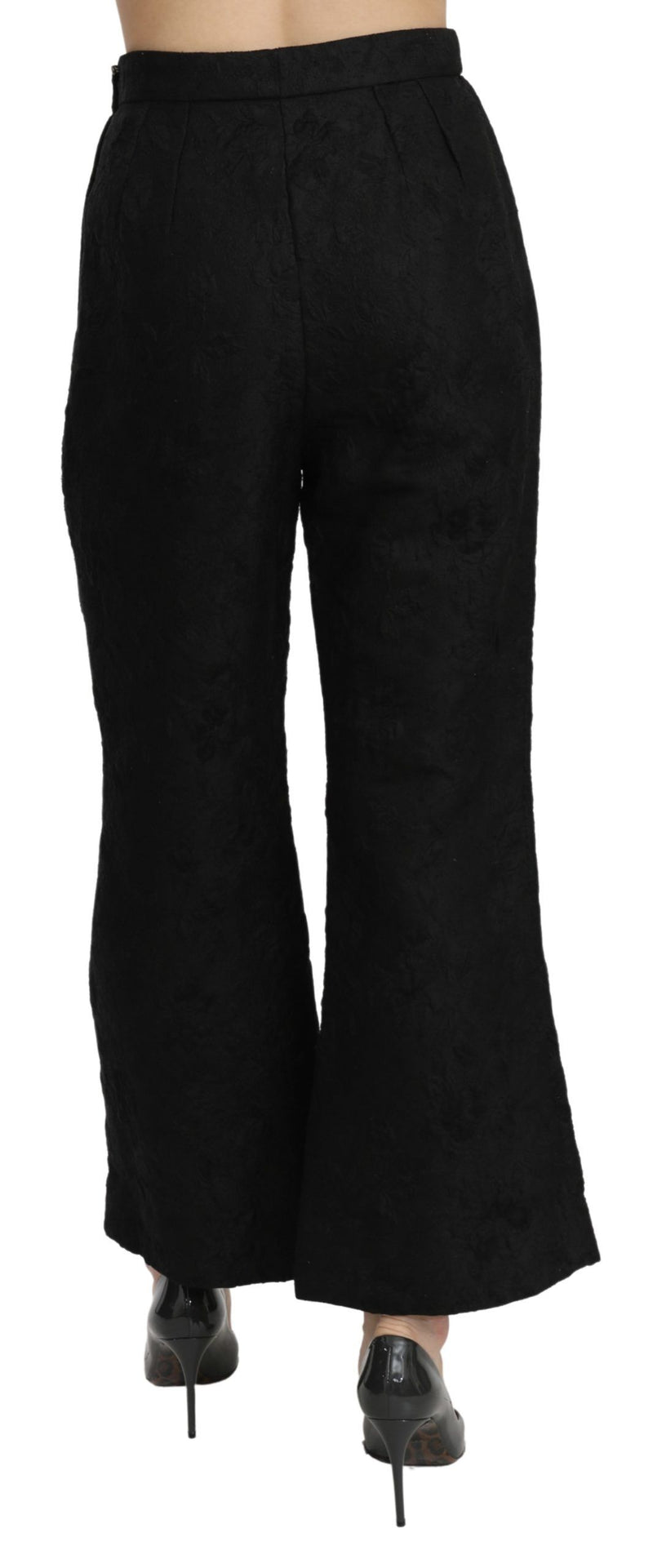 Chic High Waist Flared Cropped Pants Dolce & Gabbana