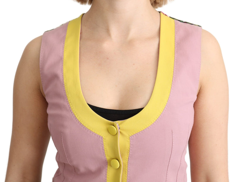 Chic Sleeveless Vest in Pink Hues Dolce & Gabbana